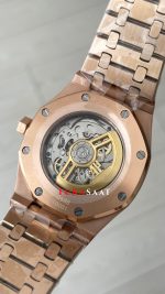 Audemars Piguet Royal Oak Skeleton 15407OR Double Balance iskelet Rose Replika Saat