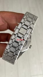 Audemars Piguet Royal Oak Skeleton 15407ST Double Balance iskelet Diamond Silver Replika Saat