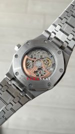 Audemars Piguet Royal Oak Skeleton 15407ST Double Balance iskelet Silver Replika Saat