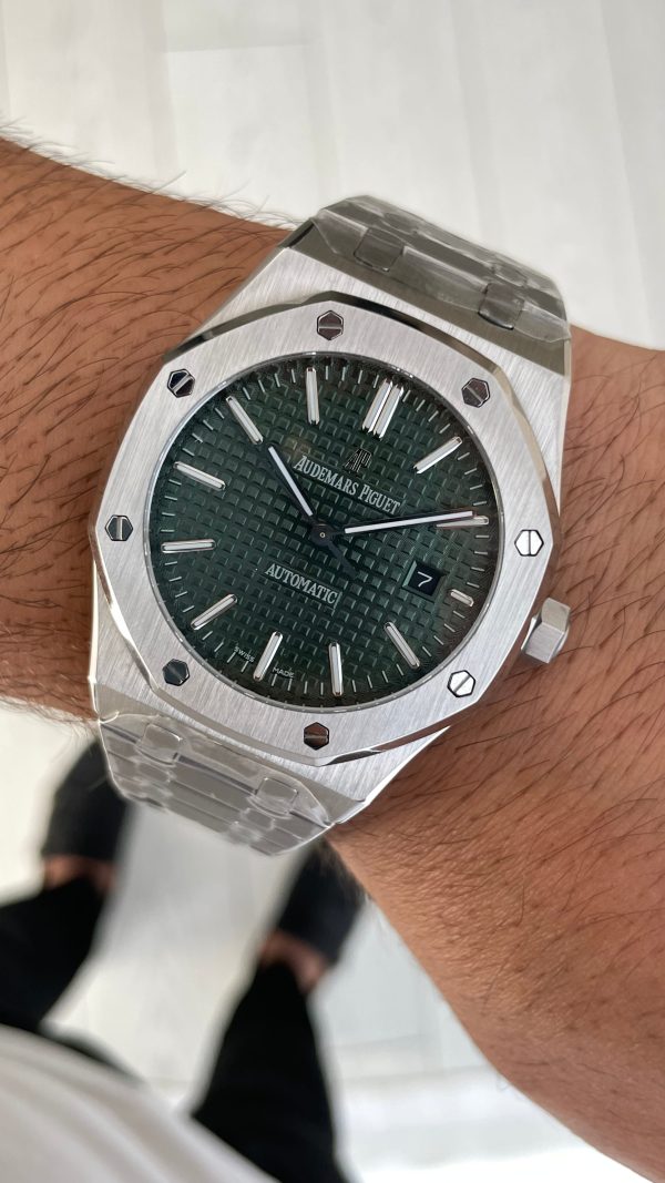 Audemars Piguet Royal Oak Yeşil Kadran 15400ST Replika Saat Audemars Piguet Royal Oak Yeşil Kadran 15400ST Replika Saat