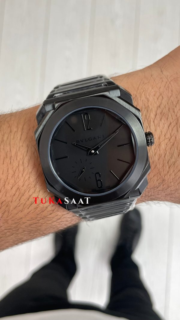 Bulgari Octo Finissimo Extra Thin 103077 Mat Black Eta Replika Saat Bulgari Octo Finissimo Extra Thin 103077 Mat Black Eta Replika Saat