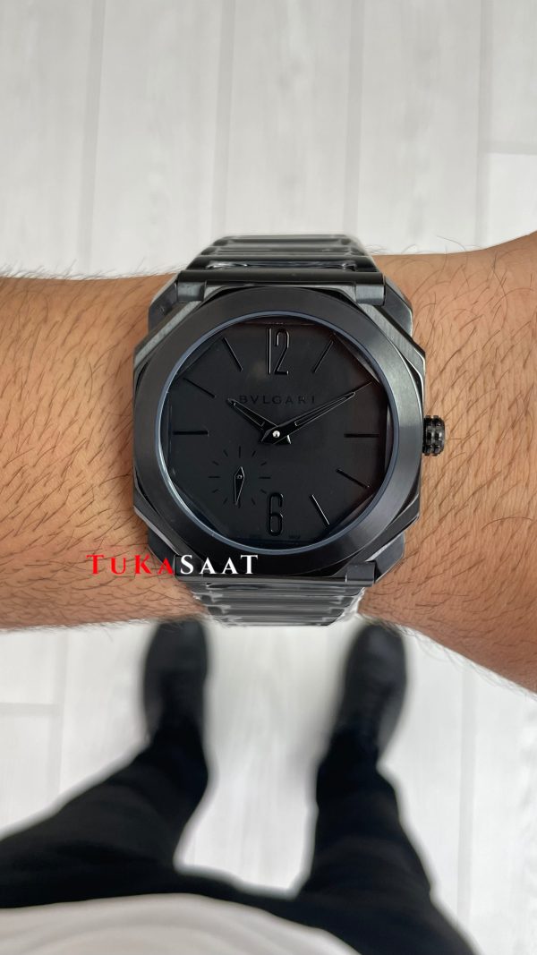 Bulgari Octo Finissimo Extra Thin 103077 Mat Black Eta Replika Saat Bulgari Octo Finissimo Extra Thin 103077 Mat Black Eta Replika Saat