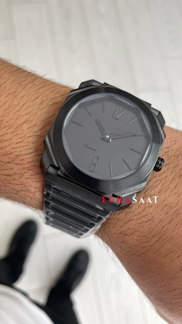 Bulgari Octo Finissimo Extra Thin 103077 Mat Black Eta Replika Saat Bulgari Octo Finissimo Extra Thin 103077 Mat Black Eta Replika Saat