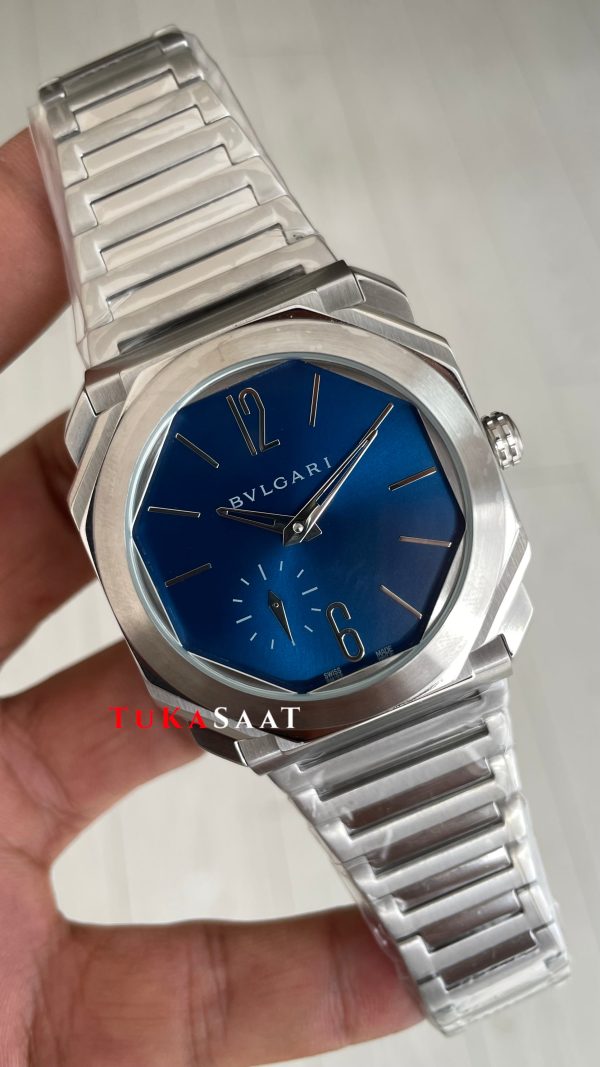 Bulgari Octo Finissimo Extra Thin 103297 Mavi Kadran Eta Replika Saat Bulgari Octo Finissimo Extra Thin 103297 Mavi Kadran Eta Replika Saat