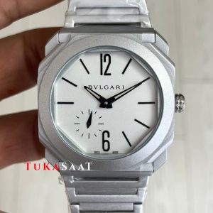 Bulgari Octo Finissimo Extra Thin Silver 103011 Beyaz Eta Replika Saat