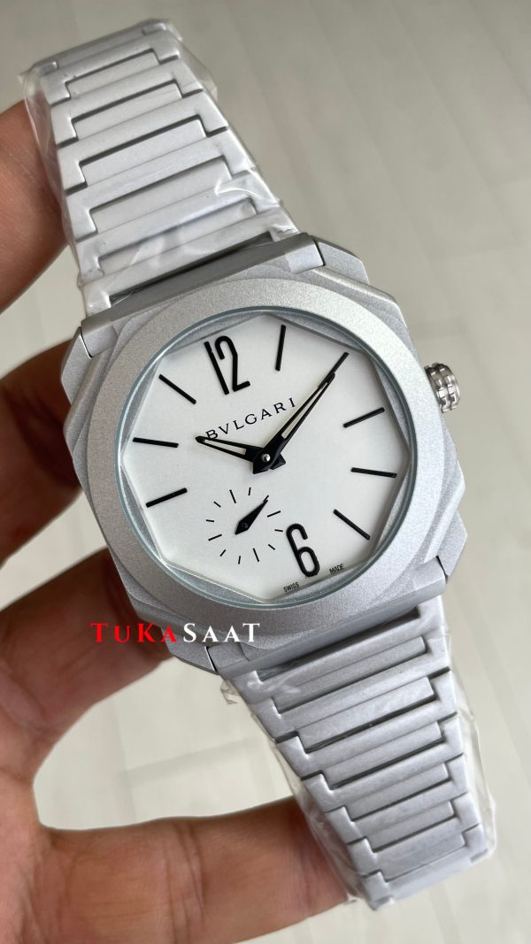 Bulgari Octo Finissimo Extra Thin Silver 103011 Beyaz Eta Replika Saat Bulgari Octo Finissimo Extra Thin Silver 103011 Beyaz Eta Replika Saat