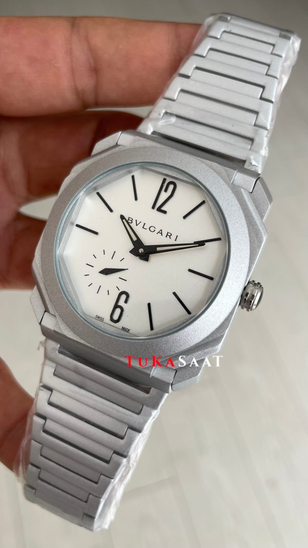Bulgari Octo Finissimo Extra Thin Silver 103011 Beyaz Eta Replika Saat Bulgari Octo Finissimo Extra Thin Silver 103011 Beyaz Eta Replika Saat