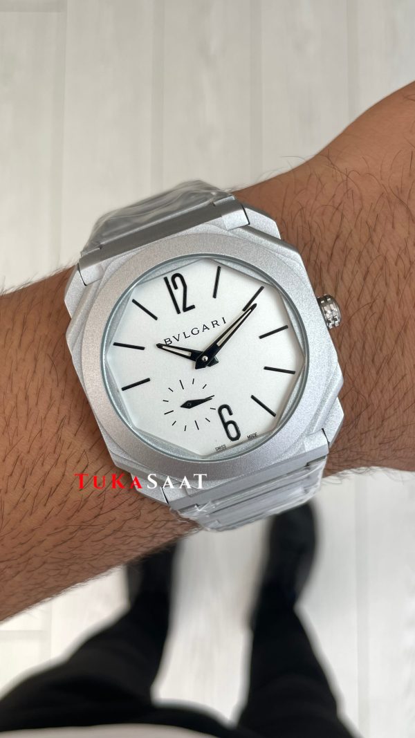 Bulgari Octo Finissimo Extra Thin Silver 103011 Beyaz Eta Replika Saat Bulgari Octo Finissimo Extra Thin Silver 103011 Beyaz Eta Replika Saat
