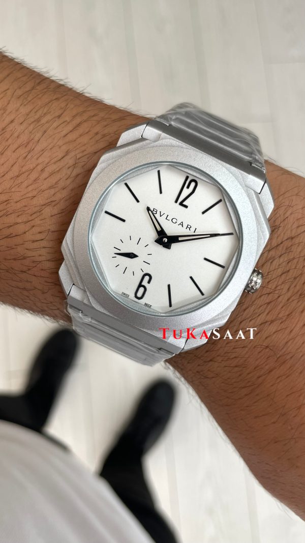 Bulgari Octo Finissimo Extra Thin Silver 103011 Beyaz Eta Replika Saat Bulgari Octo Finissimo Extra Thin Silver 103011 Beyaz Eta Replika Saat