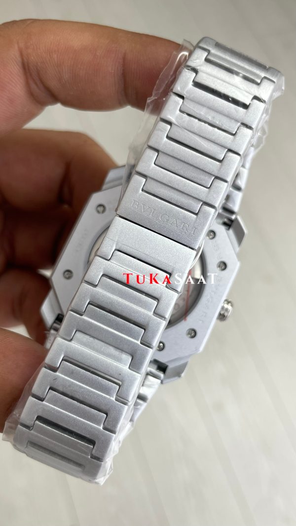 Bulgari Octo Finissimo Extra Thin Silver 103011 Beyaz Eta Replika Saat Bulgari Octo Finissimo Extra Thin Silver 103011 Beyaz Eta Replika Saat