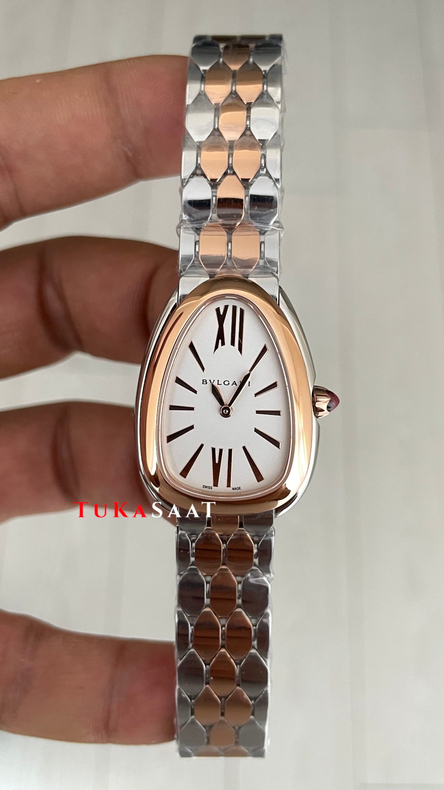 Bulgari Serpenti Seduttori Beyaz 103277 Two Tone Rosegold 33mm Super Clone ETA Swiss BV Factory Bulgari Serpenti Seduttori Beyaz 103277 Two Tone Rosegold 33mm Super Clone ETA Swiss BV Factory