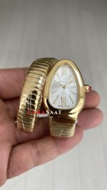 Bulgari Serpenti Tubogas Beyaz Kadran 101924 Gold 35mm Kadın Kol Saati