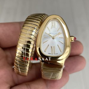 Bulgari Serpenti Tubogas Beyaz Kadran 101924 Gold 35mm Kadın Kol Saati