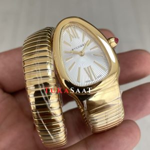 Bulgari Serpenti Tubogas Beyaz Kadran 101924 Gold 35mm Kadın Kol Saati