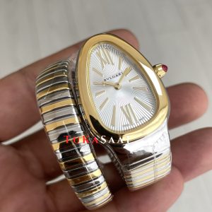 Bulgari Serpenti Tubogas Beyaz Kadran 103648 Silver Gold 35mm Kadın Kol Saati