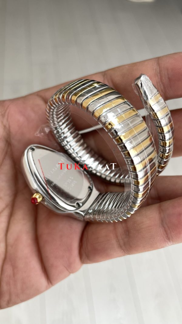 Bulgari Serpenti Tubogas Beyaz Kadran 103648 Silver Gold 35mm Kadın Kol Saati