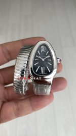 Bulgari Serpenti Tubogas Siyah Kadran 102824 Silver 35mm Kadın Kol Saati