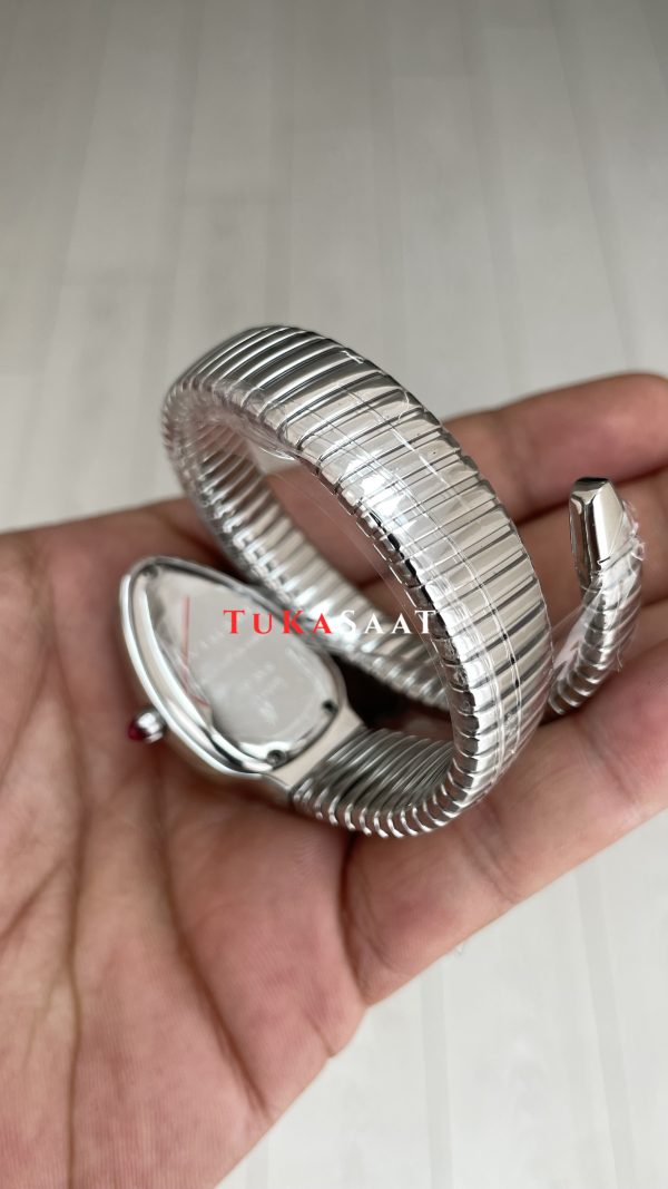 Bulgari Serpenti Tubogas Siyah Kadran 102824 Silver 35mm Kadın Kol Saati
