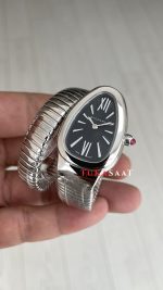 Bulgari Serpenti Tubogas Siyah Kadran 102824 Silver 35mm Kadın Kol Saati