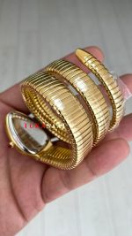 Bulgari Serpenti Tubogas Siyah Kadran Gold 35mm 3 Sarmalı Kadın Kol Saati