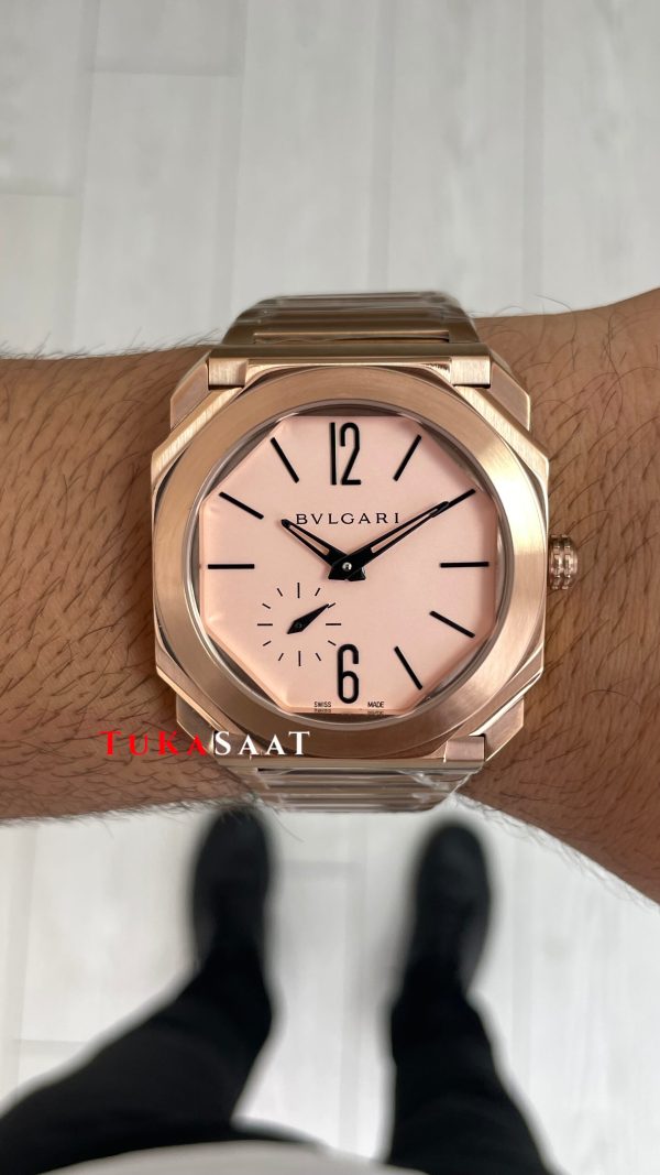 Bvlgari Octo Finissimo Extra Thin Rose 102912 Eta Replika Saat Bvlgari Octo Finissimo Extra Thin Rose 102912 Eta Replika Saat