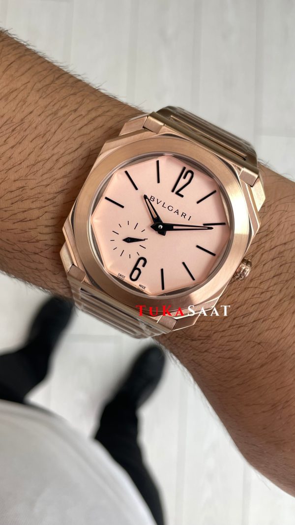 Bvlgari Octo Finissimo Extra Thin Rose 102912 Eta Replika Saat Bvlgari Octo Finissimo Extra Thin Rose 102912 Eta Replika Saat