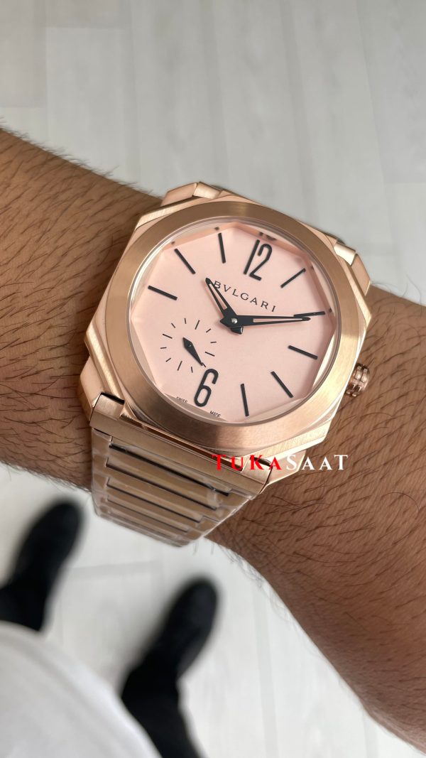 Bvlgari Octo Finissimo Extra Thin Rose 102912 Eta Replika Saat Bvlgari Octo Finissimo Extra Thin Rose 102912 Eta Replika Saat
