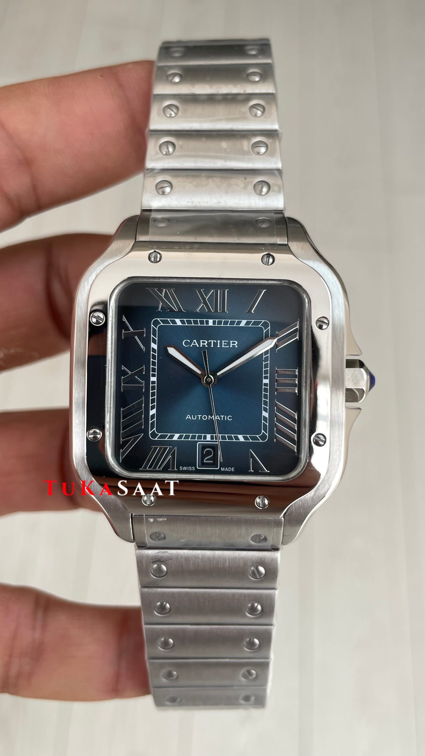 Cartier De Santos WSSA0030 Mavi Replika Saat Cartier De Santos WSSA0030 Mavi Replika Saat