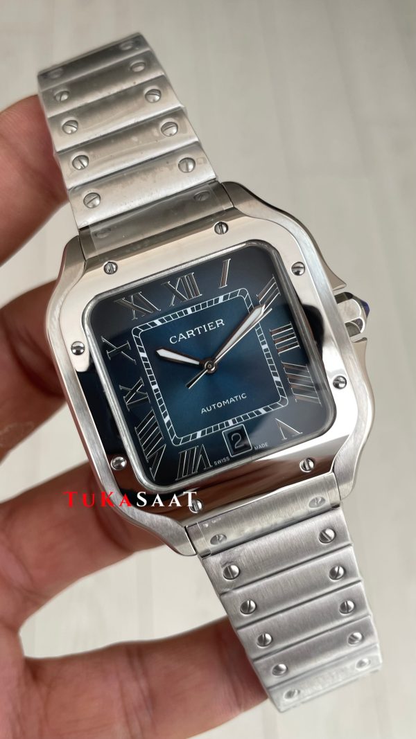 Cartier De Santos WSSA0030 Mavi Replika Saat Cartier De Santos WSSA0030 Mavi Replika Saat