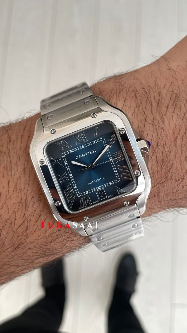 Cartier De Santos WSSA0030 Mavi Replika Saat Cartier De Santos WSSA0030 Mavi Replika Saat