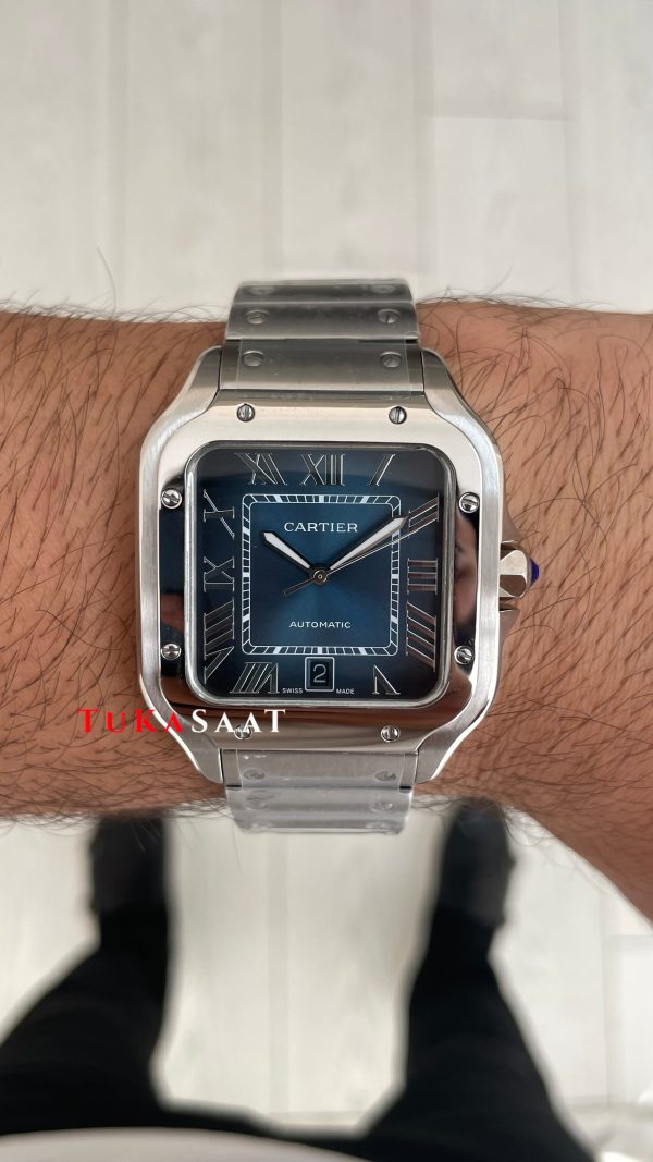 Cartier De Santos WSSA0030 Mavi Replika Saat Cartier De Santos WSSA0030 Mavi Replika Saat