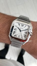 Cartier Santos Large WSSA0018 Beyaz 40mm Super Clone ETA Swiss BV Factory