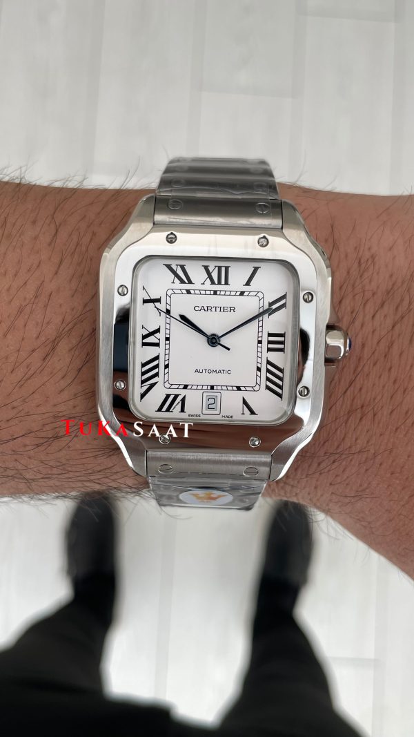 Cartier Santos WSSA0018 Beyaz Large 40mm Cartier Santos WSSA0018 Beyaz Large 40mm