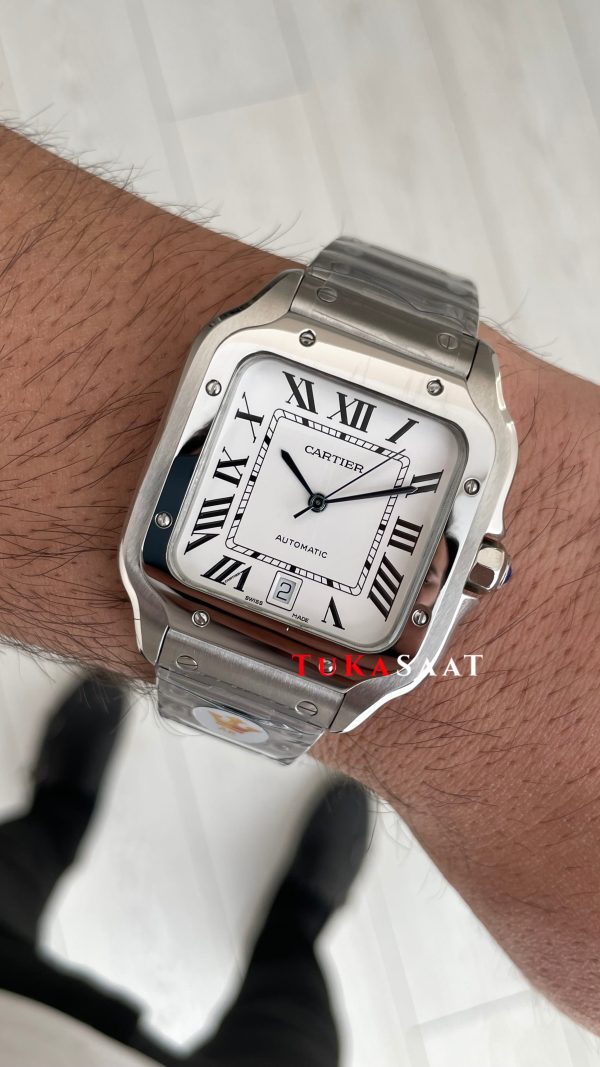 Cartier Santos WSSA0018 Beyaz Large 40mm Cartier Santos WSSA0018 Beyaz Large 40mm