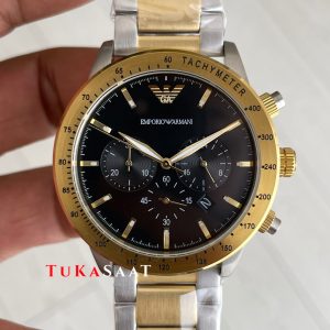 Emporio Armani AR11241 Siyah Two Tone Gold