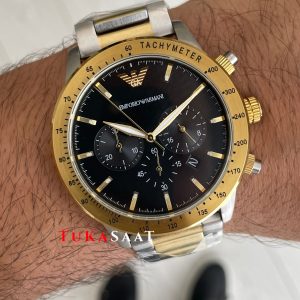 Emporio Armani AR11241 Siyah Two Tone Gold