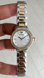 Emporio Armani AR11524 Sedef Beyaz Taşlı Two Tone Gold