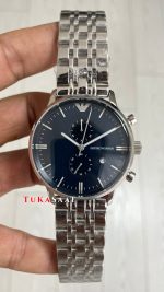 Emporio Armani AR1648 Mavi Kadran 43mm Replika Saat