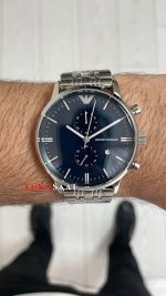 Emporio Armani AR1648 Mavi Kadran 43mm Replika Saat