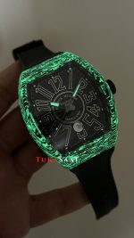 Franck Muller Vanguard Carbon V45 Black 44mm Super Clone Swiss ETA Saat ABF Factory - Görsel 10