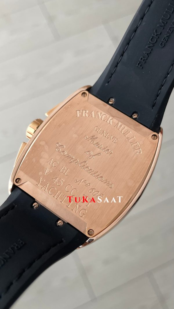 Franck Muller Vanguard Chronograph Siyah V45CCDT Rosegold 44mm Super Clone Swiss ETA Saat ABF Factory Franck Muller Vanguard Chronograph Siyah V45CCDT Rosegold 44mm Super Clone Swiss ETA Saat ABF Factory