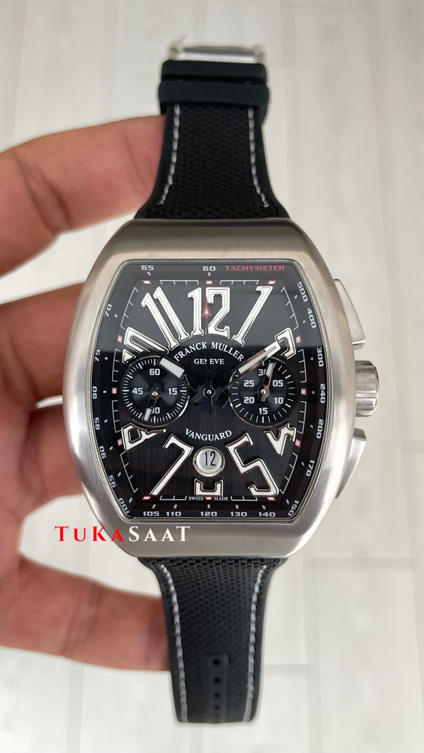 Franck Muller Vanguard Chronograph Siyah V45CCDT Silver 44mm Super Clone Swiss ETA Saat ABF Factory Franck Muller Vanguard Chronograph Siyah V45CCDT Silver 44mm Super Clone Swiss ETA Saat ABF Factory