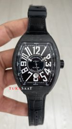 Franck Muller Vanguard Glacier Carbon V45 Black 44mm Super Clone Swiss ETA Saat ABF Factory