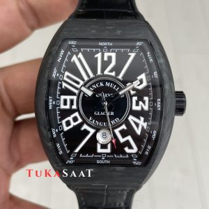 Franck Muller Vanguard Glacier Carbon V45 Black 44mm Super Clone Swiss ETA Saat ABF Factory