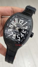 Franck Muller Vanguard Glacier Carbon V45 Black 44mm Super Clone Swiss ETA Saat ABF Factory