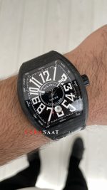 Franck Muller Vanguard Glacier Carbon V45 Black 44mm Super Clone Swiss ETA Saat ABF Factory