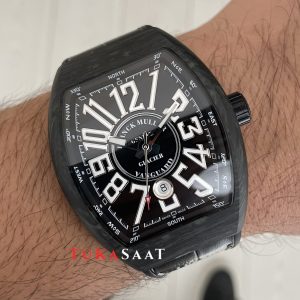 Franck Muller Vanguard Glacier Carbon V45 Black 44mm Super Clone Swiss ETA Saat ABF Factory