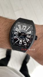 Franck Muller Vanguard Glacier Carbon V45 Black 44mm Super Clone Swiss ETA Saat ABF Factory