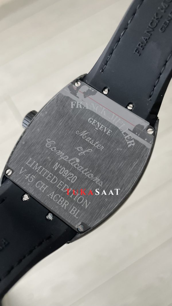 Franck Muller Vanguard Glacier Carbon V45 Black 44mm Super Clone Swiss ETA Saat ABF Factory