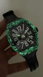 Franck Muller Vanguard Glacier Carbon V45 Black 44mm Super Clone Swiss ETA Saat ABF Factory